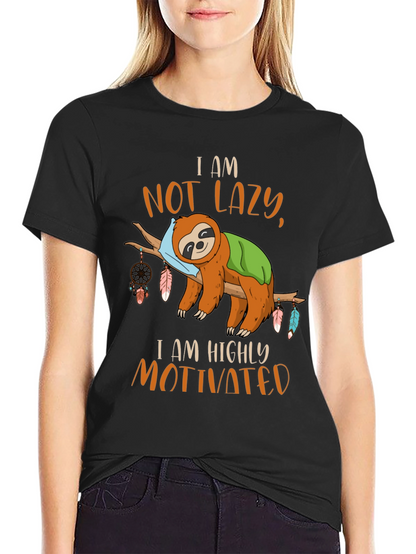 I Am Not Lazy Sloth Graphic Tee