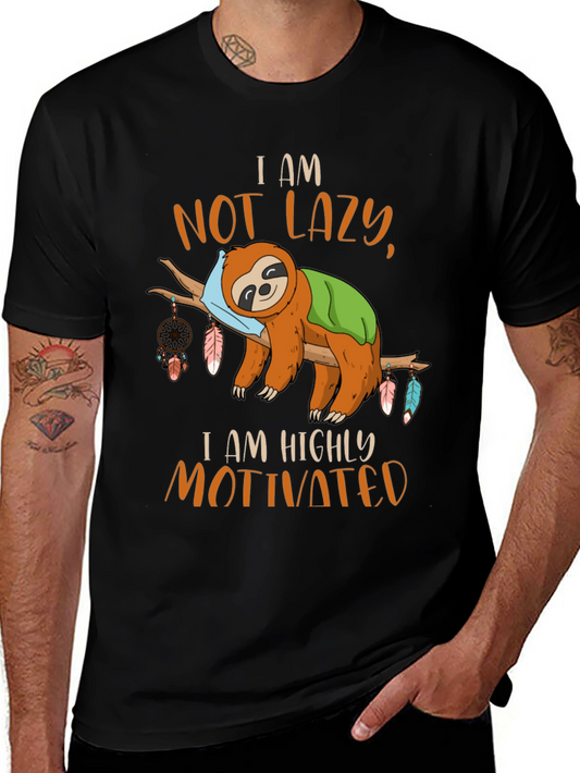 I Am Not Lazy Sloth Graphic Tee