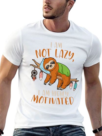 I Am Not Lazy Sloth Graphic Tee