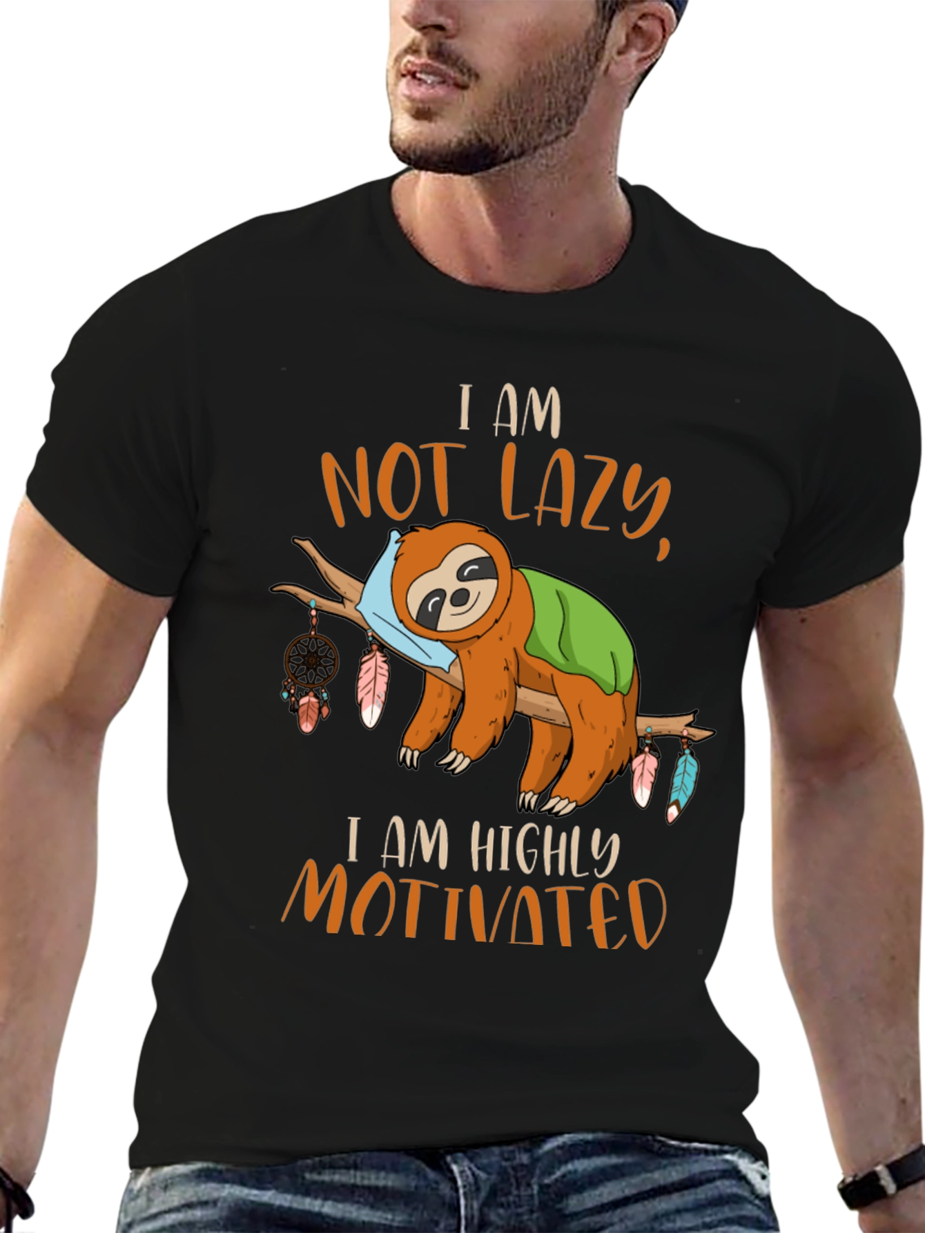 I Am Not Lazy Sloth Graphic Tee