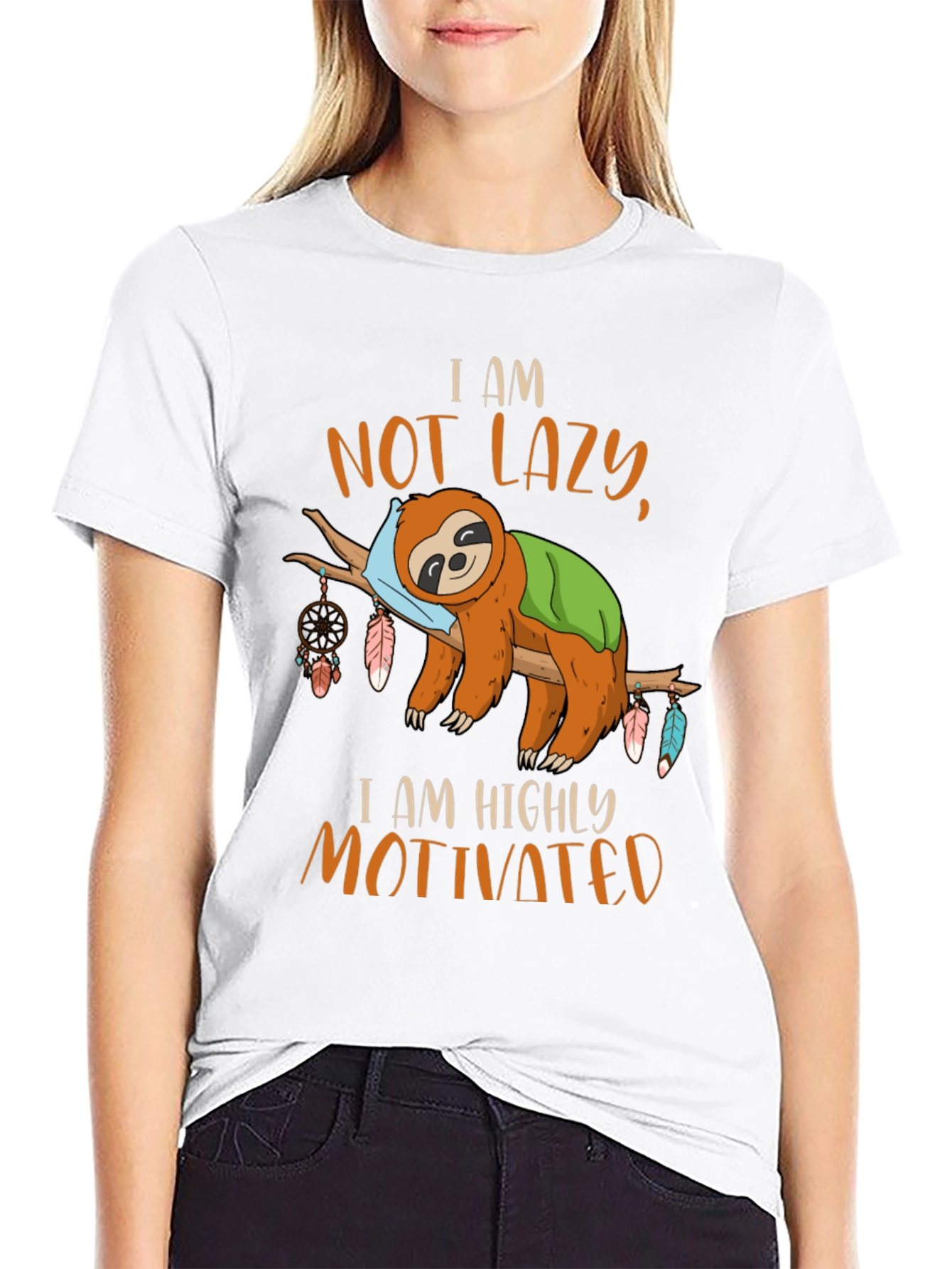 I Am Not Lazy Sloth Graphic Tee