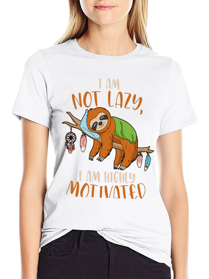 I Am Not Lazy Sloth Graphic Tee