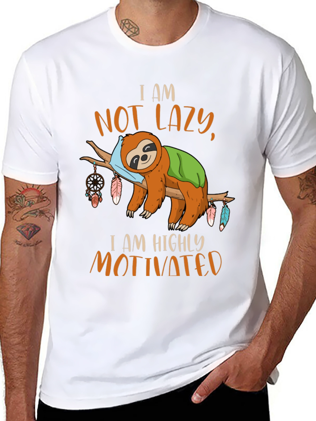 I Am Not Lazy Sloth Graphic Tee