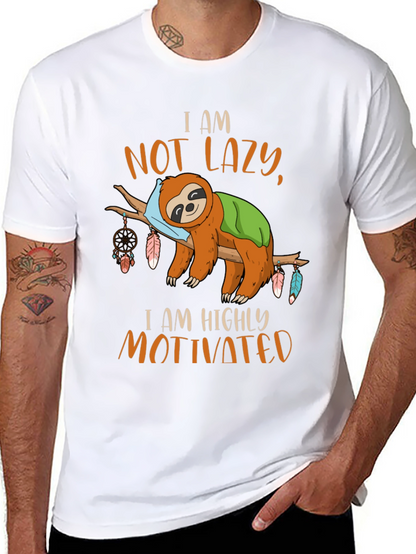 I Am Not Lazy Sloth Graphic Tee