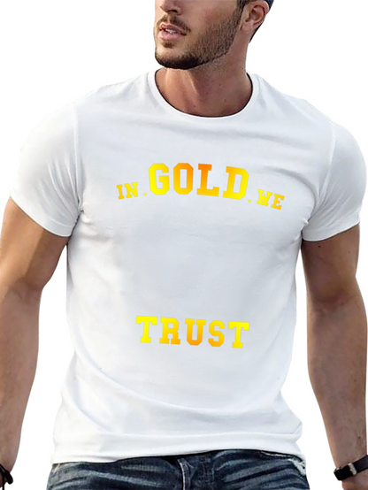In Gold We Trust T-Shirt - Mens Black Tee