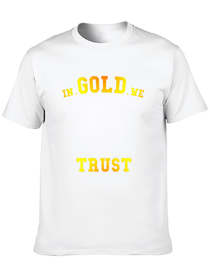In Gold We Trust T-Shirt - Mens Black Tee