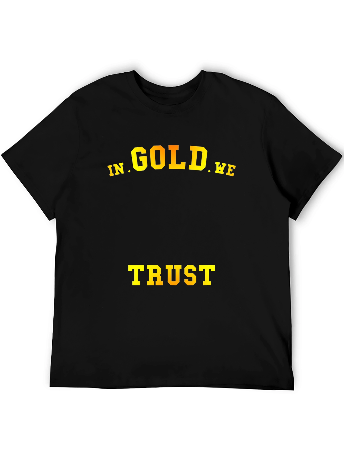 In Gold We Trust T-Shirt - Mens Black Tee