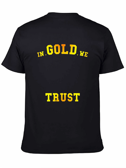 In Gold We Trust T-Shirt - Mens Black Tee