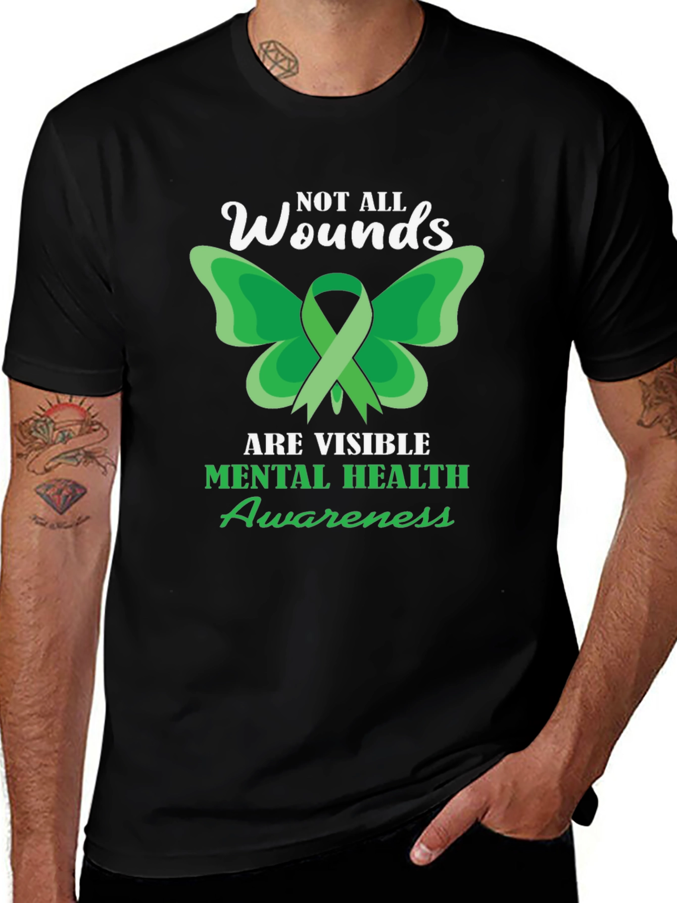 Mental Health Awareness Tee - Not All Wounds Visible