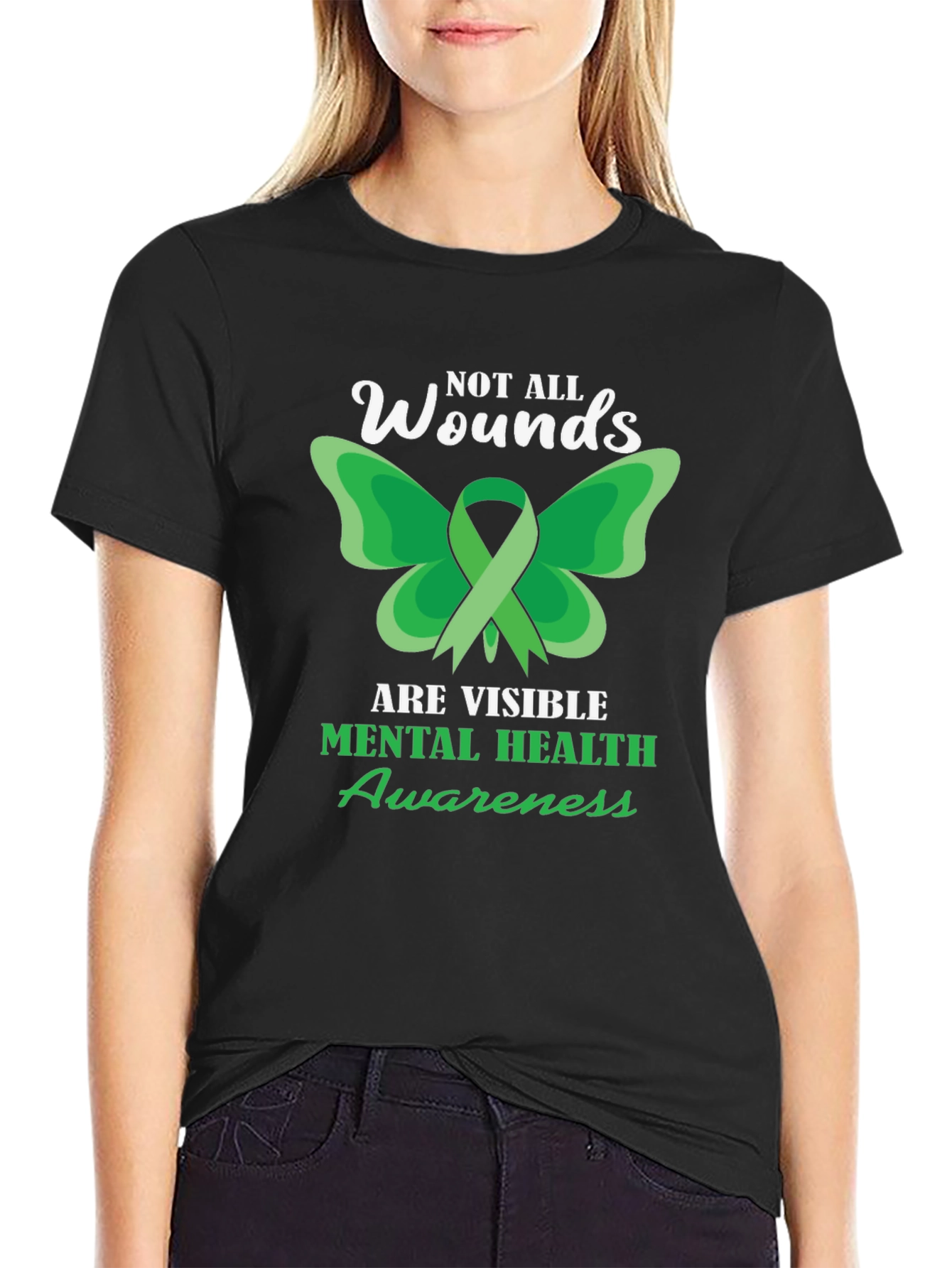 Mental Health Awareness Tee - Not All Wounds Visible