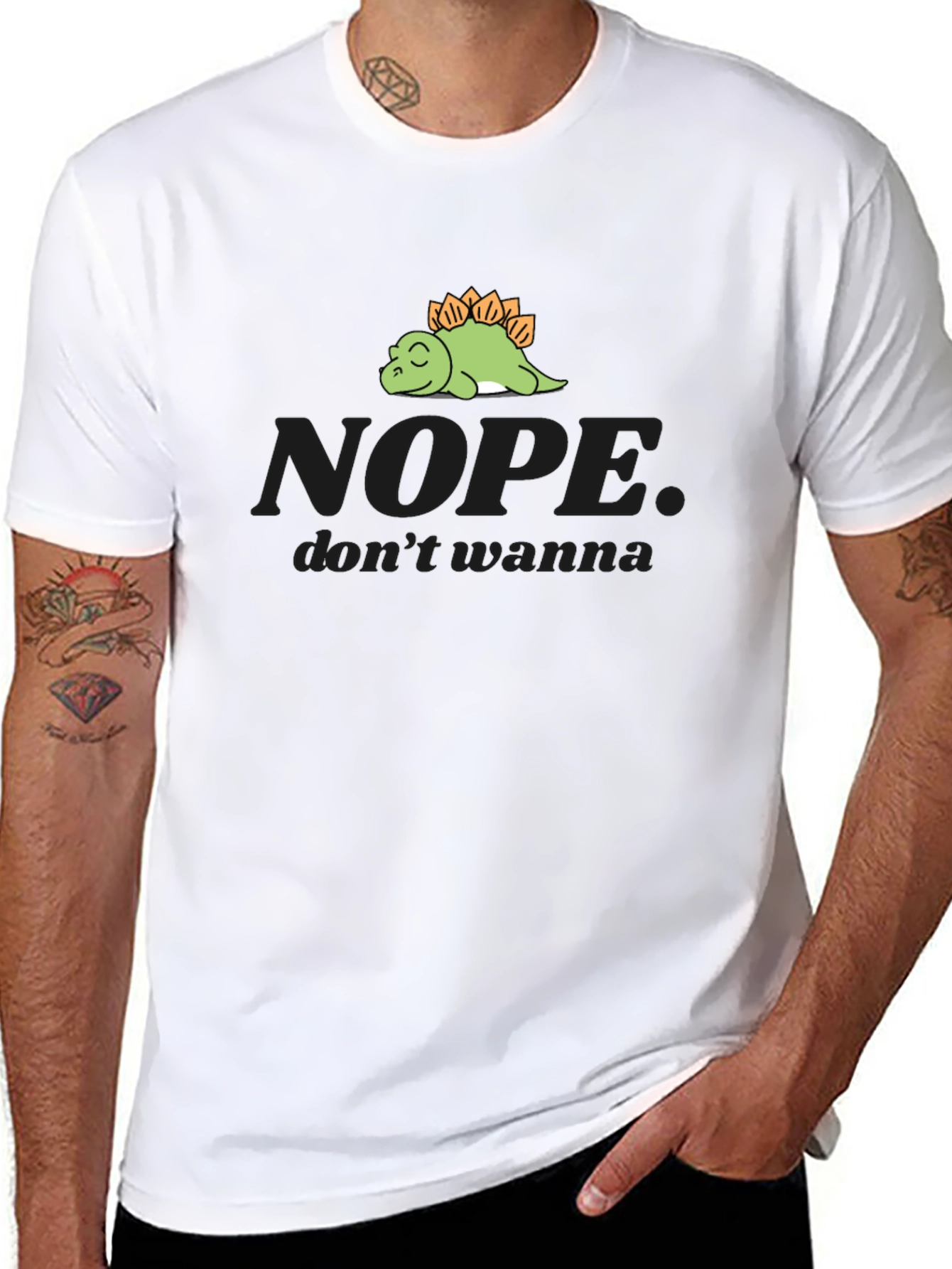 Nope Dinosaur Graphic Tee - Soft Cotton Comfort