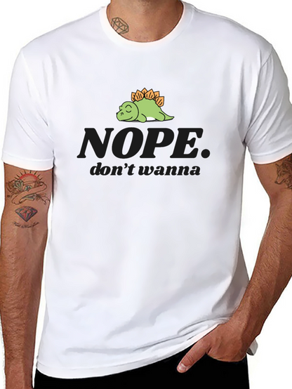 Nope Dinosaur Graphic Tee - Soft Cotton Comfort