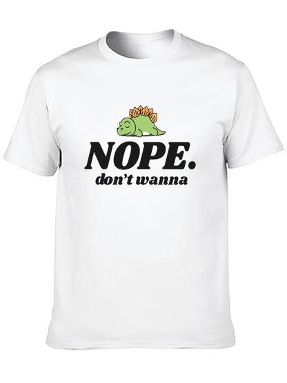 Nope Dinosaur Graphic Tee - Soft Cotton Comfort