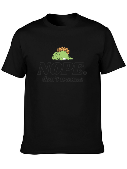 Nope Dinosaur Graphic Tee - Soft Cotton Comfort