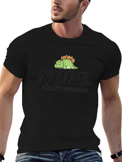 Nope Dinosaur Graphic Tee - Soft Cotton Comfort
