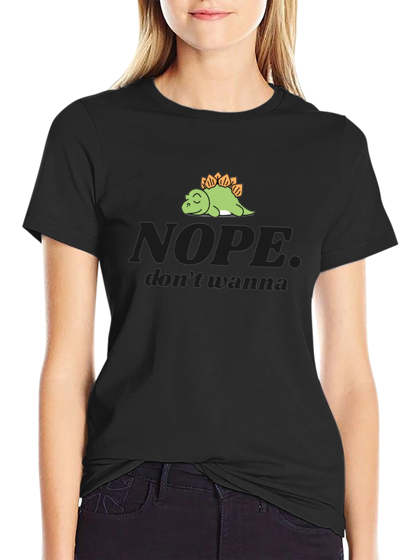 Nope Dinosaur Graphic Tee - Soft Cotton Comfort