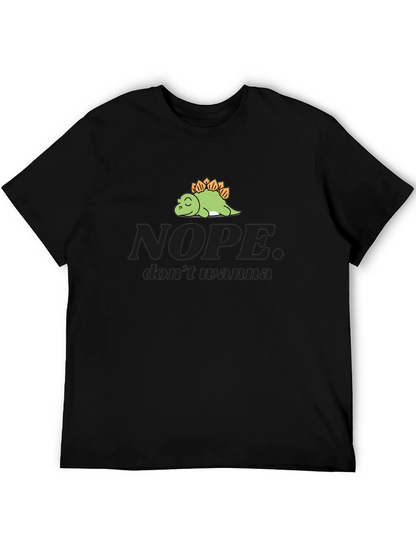Nope Dinosaur Graphic Tee - Soft Cotton Comfort