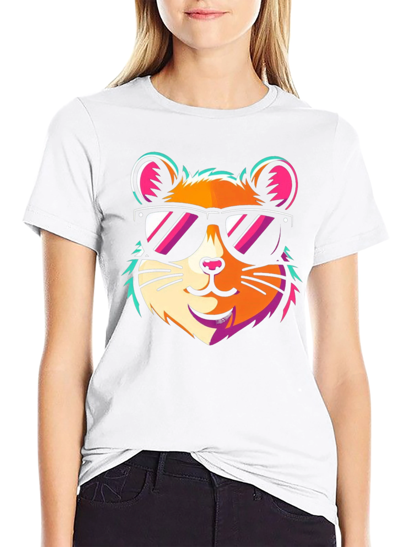 Cool Hamster Graphic Tee - Trendy Fun Design