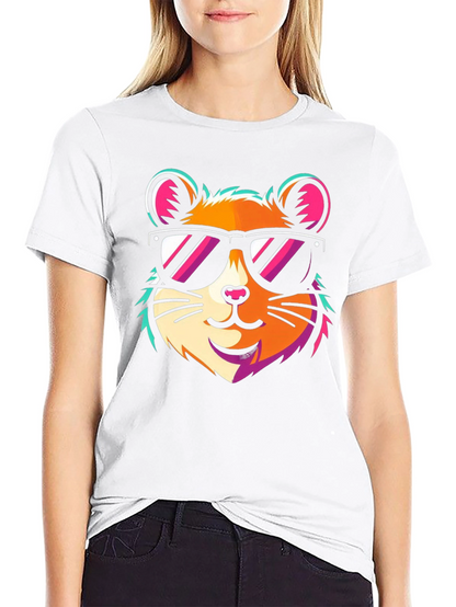Cool Hamster Graphic Tee - Trendy Fun Design