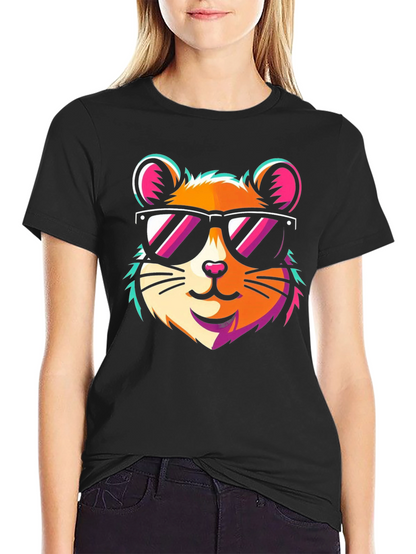 Cool Hamster Graphic Tee - Trendy Fun Design