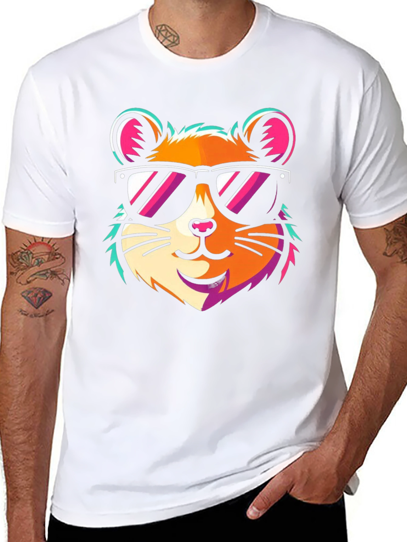 Cool Hamster Graphic Tee - Trendy Fun Design
