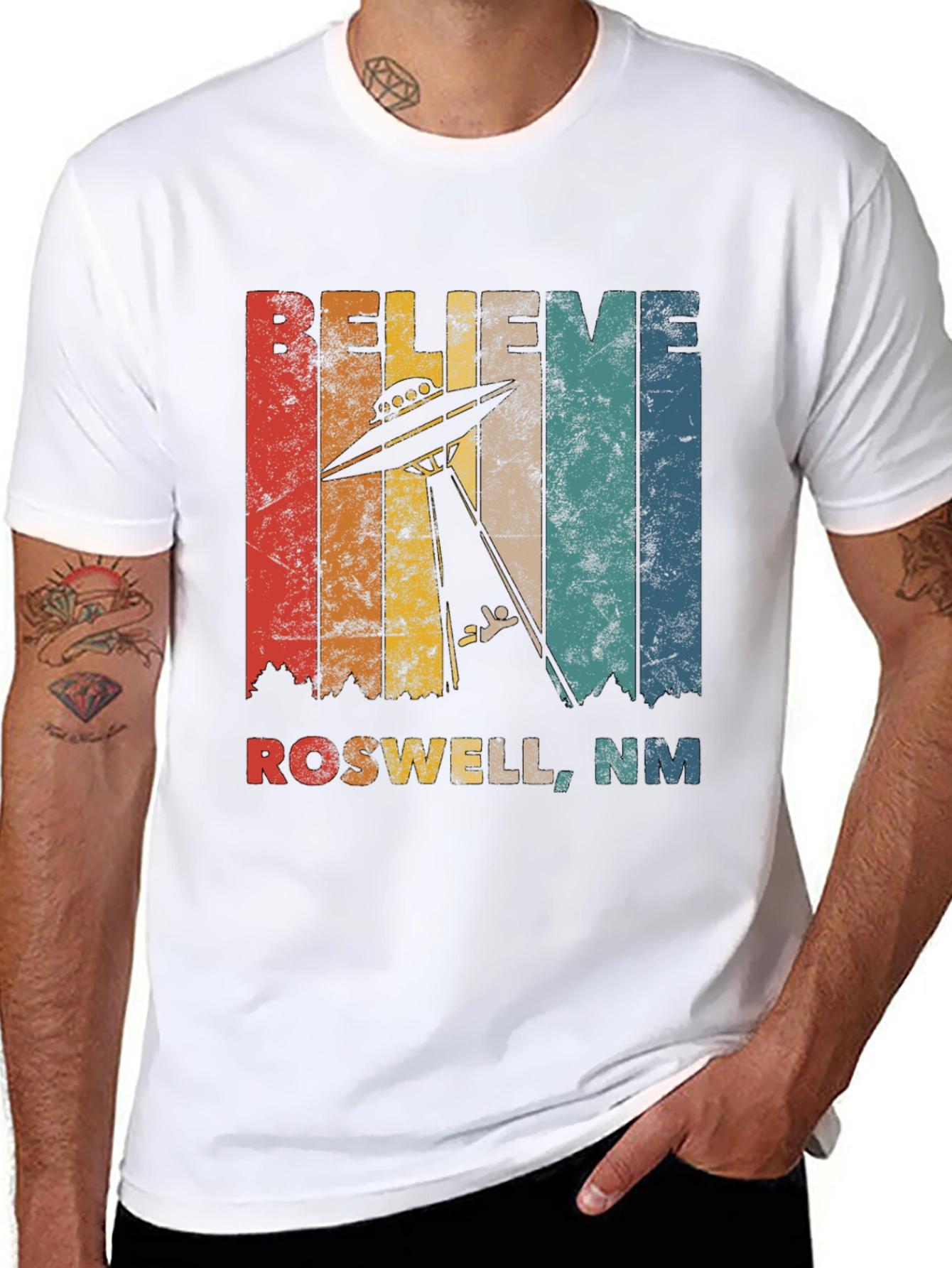 Believe Roswell NM UFO T-Shirt
