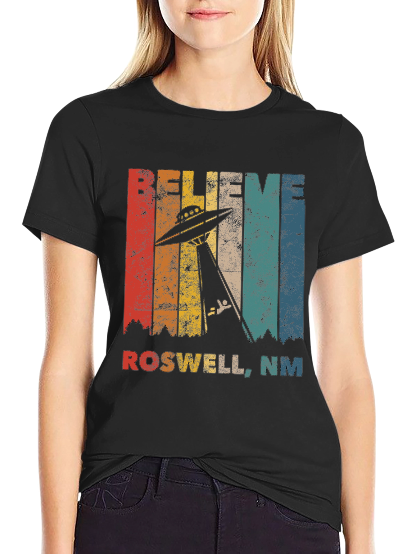 Believe Roswell NM UFO T-Shirt
