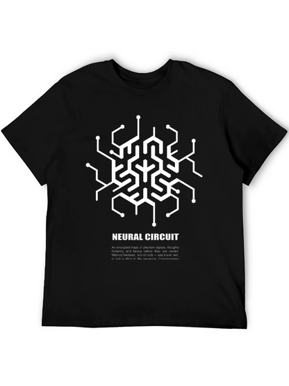 Neural Circuit Graphic T-Shirt - Black
