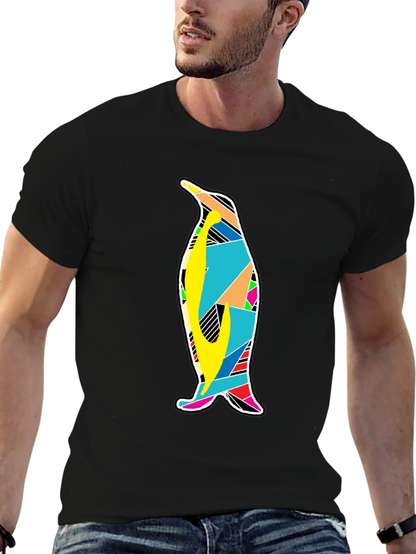 Mens Black Penguin Graphic T-Shirt