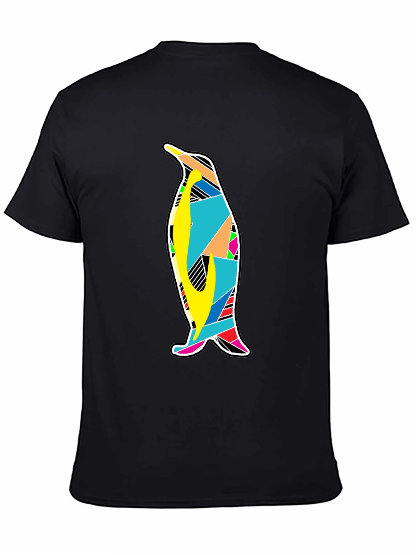 Mens Black Penguin Graphic T-Shirt