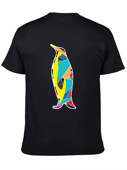 Mens Black Penguin Graphic T-Shirt
