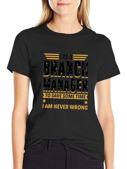 Branch Manager Novelty Graphic T-Shirt