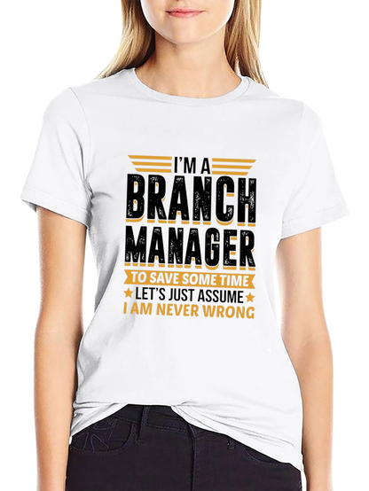 Branch Manager Novelty Graphic T-Shirt