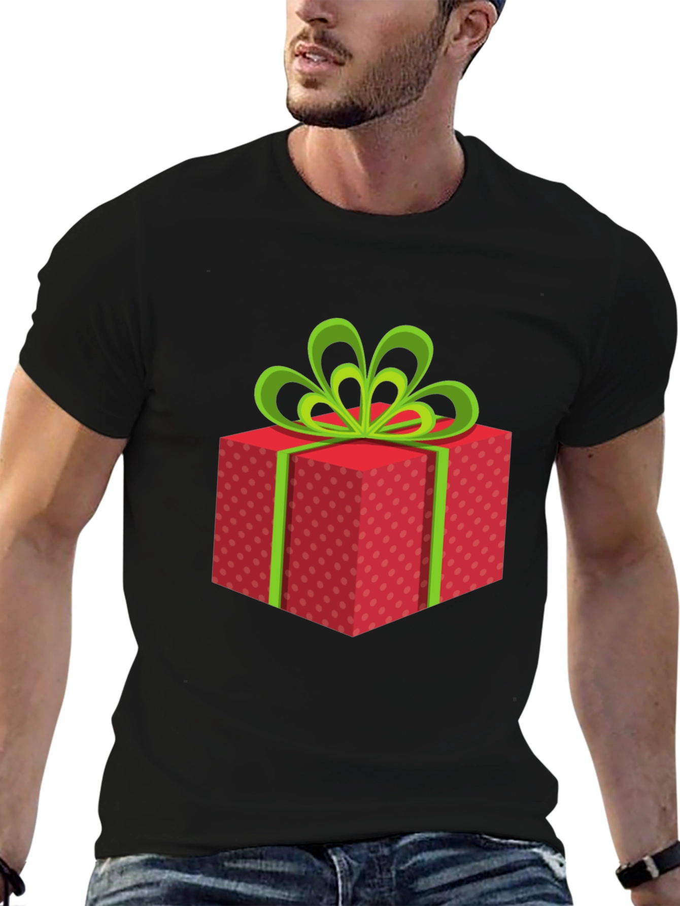 Festive Gift Box Graphic T-Shirt
