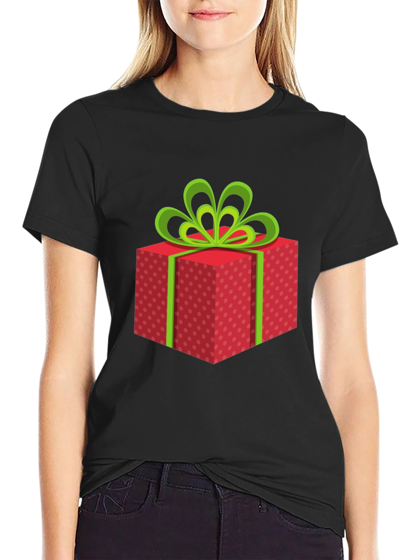 Festive Gift Box Graphic T-Shirt