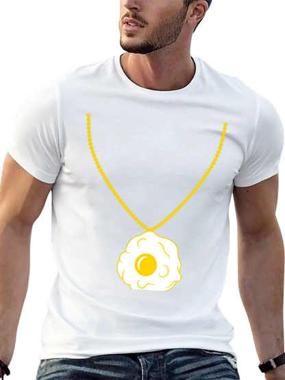 Egg Necklace T-Shirt - Sunny Side Up Style