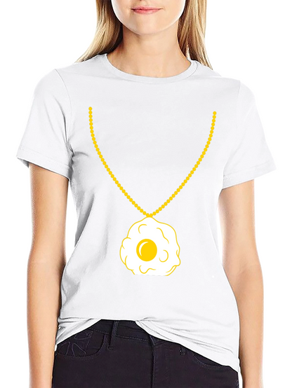 Egg Necklace T-Shirt - Sunny Side Up Style