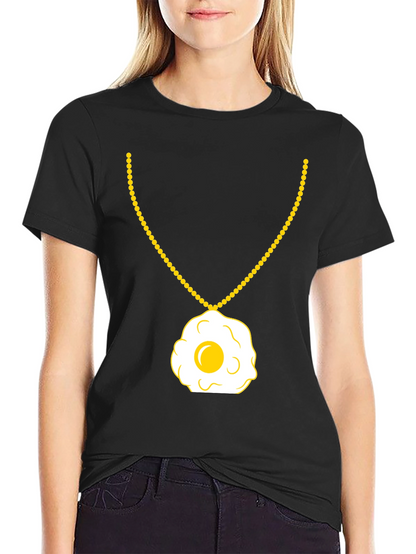 Egg Necklace T-Shirt - Sunny Side Up Style
