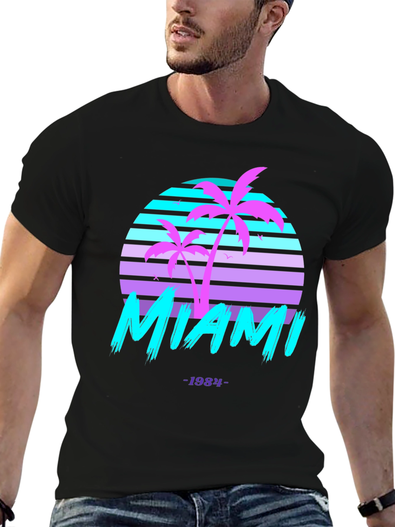 Retro Miami 1984 Graphic Tee