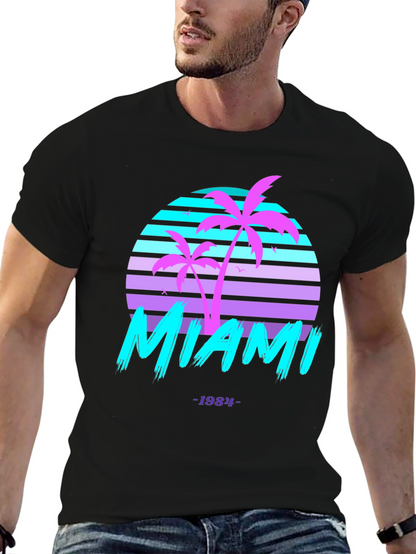 Retro Miami 1984 Graphic Tee