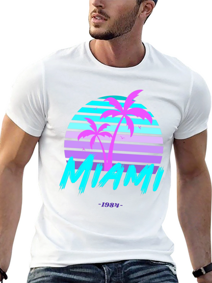 Retro Miami 1984 Graphic Tee
