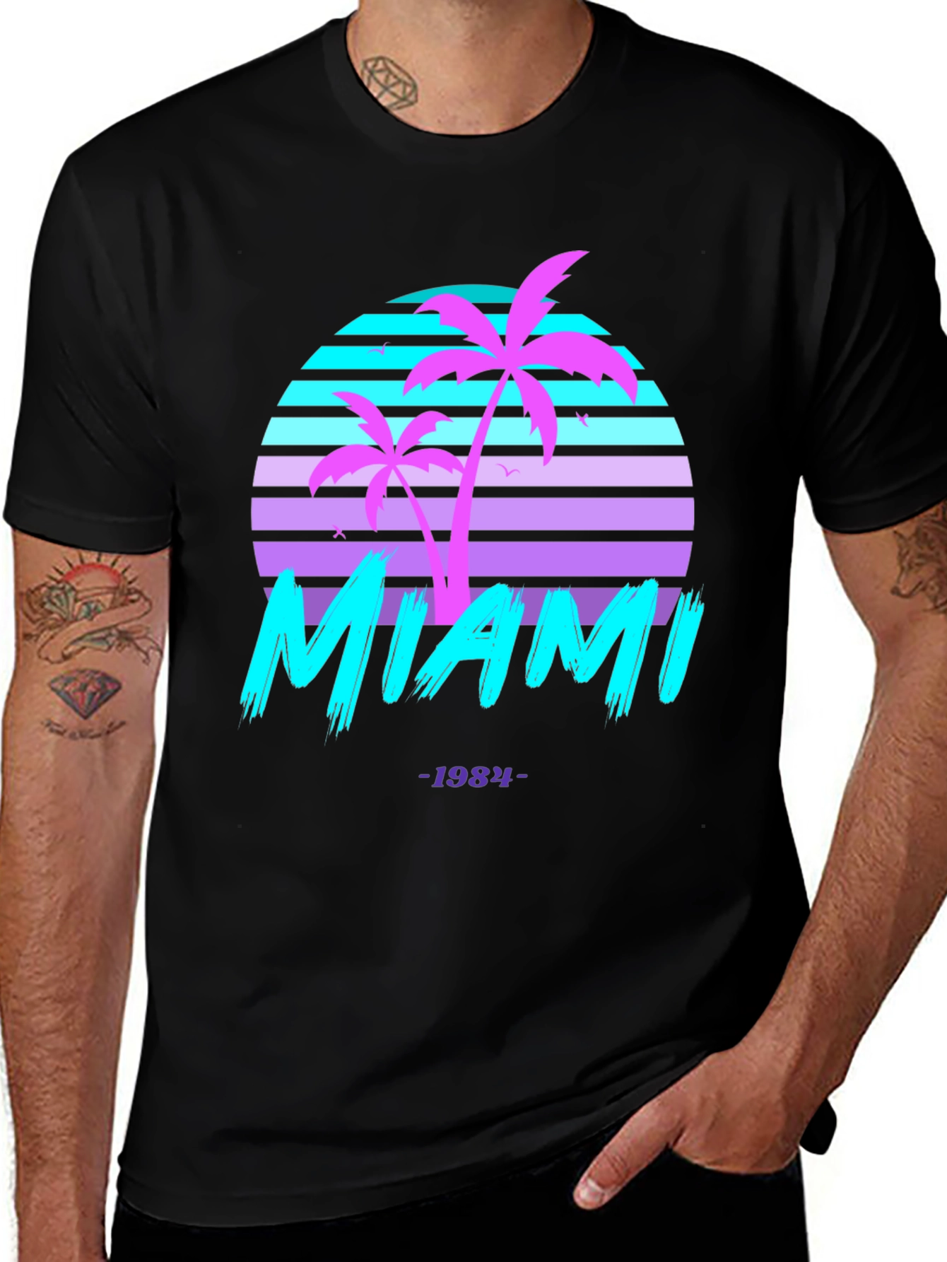 Retro Miami 1984 Graphic Tee