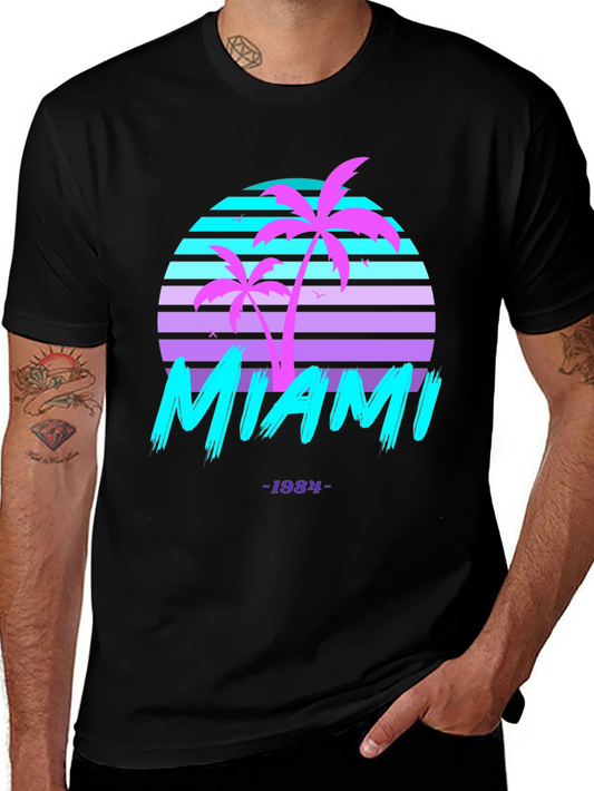 Retro Miami 1984 Graphic Tee