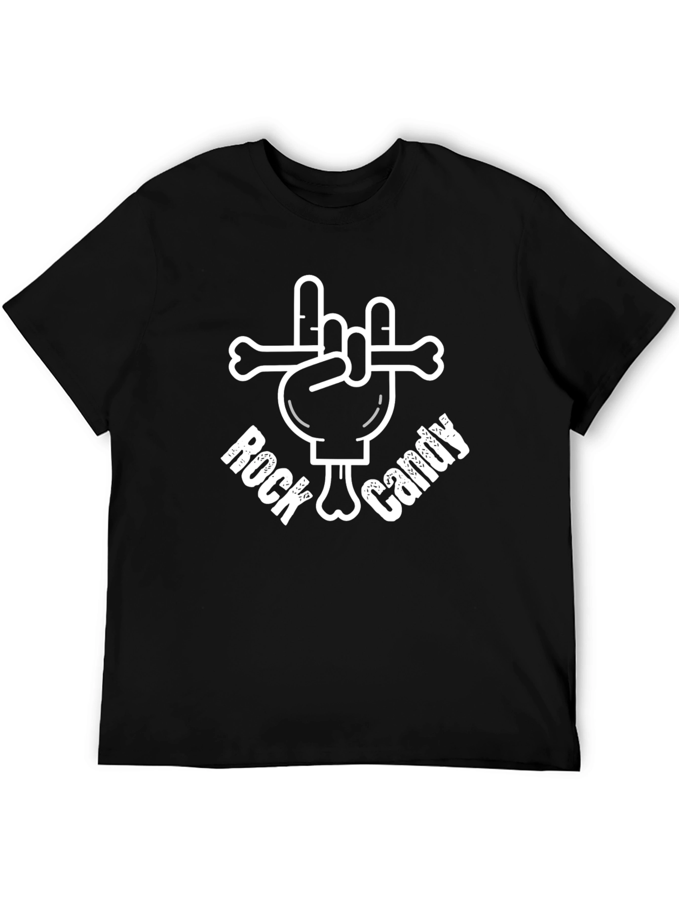 Rock Candy Skeleton Hand T-Shirt - Black