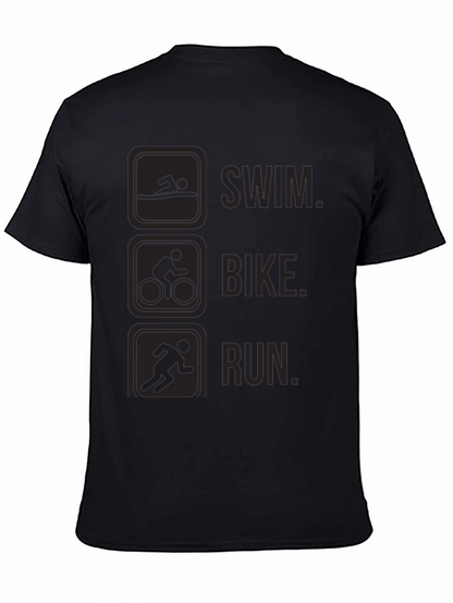 Triathlon Graphic T-Shirt - Swim Bike Run Tee