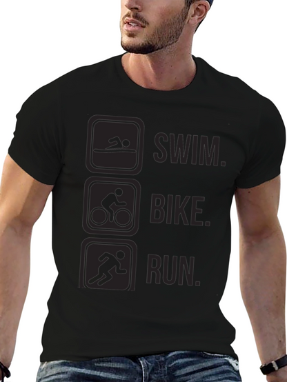 Triathlon Graphic T-Shirt - Swim Bike Run Tee