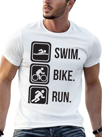 Triathlon Graphic T-Shirt - Swim Bike Run Tee