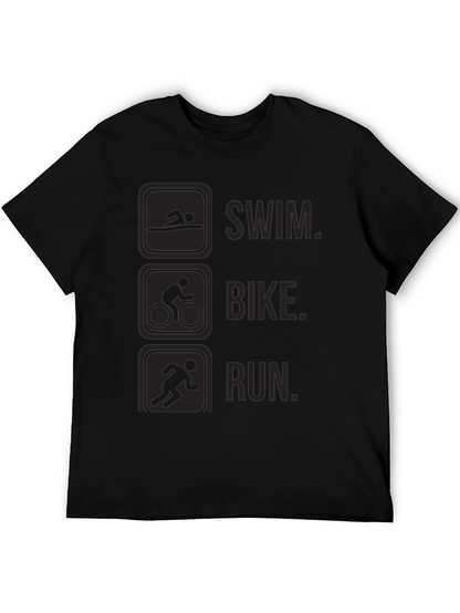 Triathlon Graphic T-Shirt - Swim Bike Run Tee