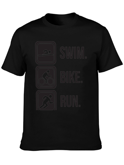 Triathlon Graphic T-Shirt - Swim Bike Run Tee
