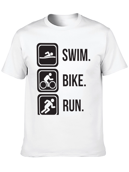 Triathlon Graphic T-Shirt - Swim Bike Run Tee